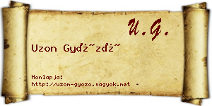 Uzon Győző névjegykártya