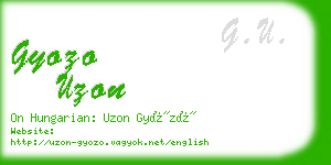 gyozo uzon business card